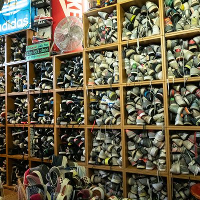 sneaker wall with lot´s of sneakers